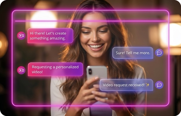 Start Creator Chat and Request a Video